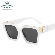 Load image into Gallery viewer, D&amp;T 2023 Cat Eye Sunglasses Women Men Cool PC Color Lens Metal Logo PC Frame Leopard Brand Designer Sunglasses UV400