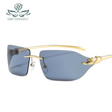 Load image into Gallery viewer, D&amp;T 2022   Leopard Logo Sunglasses Men Women   Gradient Lens Alloy Frame Brand Designer Sun Glasses UV400