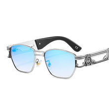 Load image into Gallery viewer, D&amp;T 2023 Square Oval Sunglasses Women Men Trend  Alloy Cool Carving Logo Frame PC Gradient Lens Brand Designer