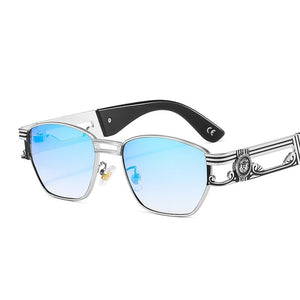 D&T 2023 Square Oval Sunglasses Women Men Trend  Alloy Cool Carving Logo Frame PC Gradient Lens Brand Designer