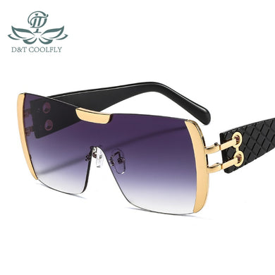 D&T 2023 Sunglasses Women Men Brand Designer Gradients Lens Alloy PC Frame  Selling Quality Square Leopard