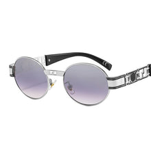 Carica l&#39;immagine nel visualizzatore di Gallery, D&amp;T 2023 Round Sunglasses Women Men  Brand Designer Trend Gradients Alloy Frame Carved Decoration Sun Glasses