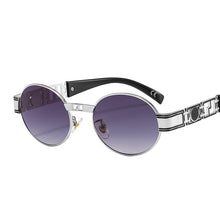 Carica l&#39;immagine nel visualizzatore di Gallery, D&amp;T 2023 Round Sunglasses Women Men  Brand Designer Trend Gradients Alloy Frame Carved Decoration Sun Glasses