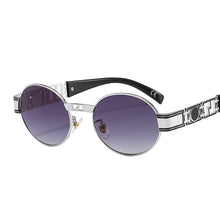 Carica l&#39;immagine nel visualizzatore di Gallery, D&amp;T 2023 Round Sunglasses Women Men  Brand Designer Trend Gradients Alloy Frame Carved Decoration Sun Glasses
