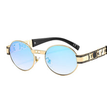 Carica l&#39;immagine nel visualizzatore di Gallery, D&amp;T 2023 Round Sunglasses Women Men  Brand Designer Trend Gradients Alloy Frame Carved Decoration Sun Glasses