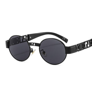 D&T 2023 Round Sunglasses Women Men  Brand Designer Trend Gradients Alloy Frame Carved Decoration Sun Glasses