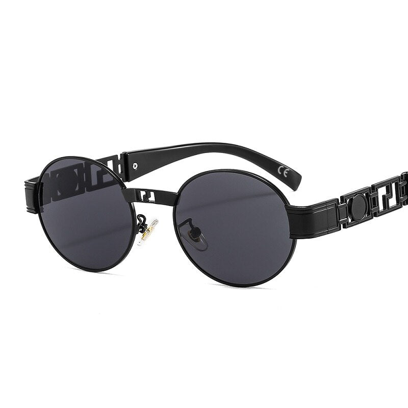 D&T 2023 Round Sunglasses Women Men  Brand Designer Trend Gradients Alloy Frame Carved Decoration Sun Glasses