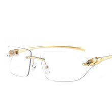 Load image into Gallery viewer, D&amp;T Rimless Small Square Leopard Leg Sunglasses For Women Men  Brand Designer Gradient Sun Glasses Men Alloy Uv400