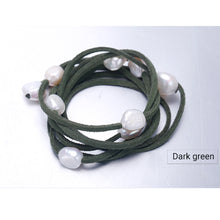 Carica l'immagine nel visualizzatore di Gallery, 2018 Trendy 9-10mm Baroque Pearl Bracelet DIY Bracelet Christmas gift For Lady