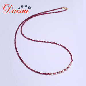 3-3.5mm Akoya Pearl Necklace 18K Gold Necklace Gifts for Women