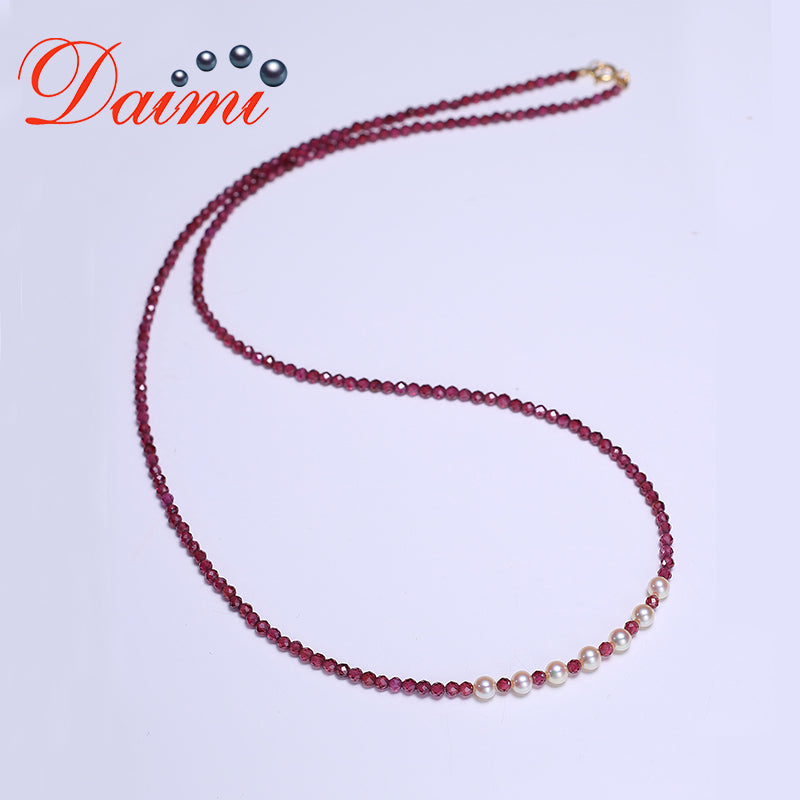 3-3.5mm Akoya Pearl Necklace 18K Gold Necklace Gifts for Women