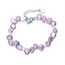 Carica l'immagine nel visualizzatore di Gallery, Bracciale con perle barocche da 7-8 mm. Bracciale con perle naturali. Bracciale con perle Keshi Biwa 