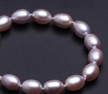 Carica l'immagine nel visualizzatore di Gallery, Bracciale di perle di marca Bracciale casual con perle di fiume bianche naturali di forma ovale da 7-8 mm 