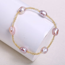 Load image into Gallery viewer, Pearl Bracelet 9-10mm Natural Baroque Pearl Jewelry Gift For Women Party Fine Jewelry