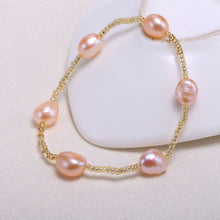 Load image into Gallery viewer, Pearl Bracelet 9-10mm Natural Baroque Pearl Jewelry Gift For Women Party Fine Jewelry