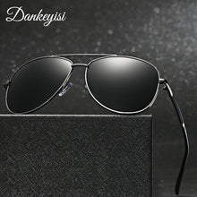 Load image into Gallery viewer, DANKEYISI Vintage Male Sunglasses Men Polarized Pilot Metal Frame Hd Sunglasses Glasses Drving Sunglasses Eyewear Free Bag