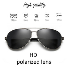 Load image into Gallery viewer, DANKEYISI Vintage Male Sunglasses Men Polarized Pilot Metal Frame Hd Sunglasses Glasses Drving Sunglasses Eyewear Free Bag