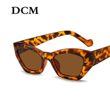 Load image into Gallery viewer, DCM 2023 Popular Cat Eye Sunglasses Woman Vintage Oval Sunglass Leopard Black Sun Glasses Shades UV400