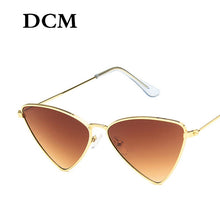 Load image into Gallery viewer, DCM Metal Triangle Sunglasses Women Brand Designer Retro Ocean Lens Ladies Sun Glasses UV400 Gafas De Sol Mujer