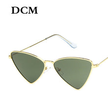Load image into Gallery viewer, DCM Metal Triangle Sunglasses Women Brand Designer Retro Ocean Lens Ladies Sun Glasses UV400 Gafas De Sol Mujer