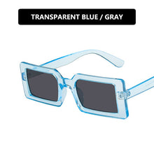 Carica l&#39;immagine nel visualizzatore di Gallery, Trendy Rectangle Sunglasses Women Green Fluorescent Street Shot Eyewear Black Thick Frame Fashion Female Cool Sun Glasses
