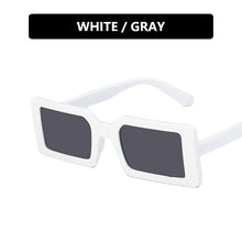 Carica l&#39;immagine nel visualizzatore di Gallery, Trendy Rectangle Sunglasses Women Green Fluorescent Street Shot Eyewear Black Thick Frame Fashion Female Cool Sun Glasses
