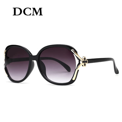 DCM Vintage Sunglasses Women Brand Designer Oval Big Frame Sun Glasses Lunette De Soleil UV400
