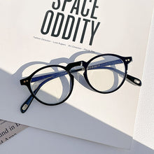 Carica l&#39;immagine nel visualizzatore di Gallery, DDDLONG Round Anti Blue Light Glasses Prescription Eyeglasses Frame For Men Women Optical Eyewear D36