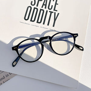 DDDLONG Round Anti Blue Light Glasses Prescription Eyeglasses Frame For Men Women Optical Eyewear D36