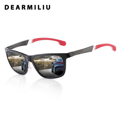 DEARMILIU Aluminum-Magnesium Polarized Square Sunglasses Men Brand Designer Eyewear Fishing Sun Glasses Women Retro Outdoor