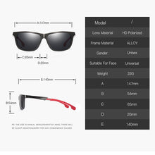 Load image into Gallery viewer, DEARMILIU Aluminum-Magnesium Polarized Square Sunglasses Men Brand Designer Eyewear Fishing Sun Glasses Women Retro Outdoor