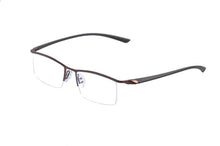 Carica l&#39;immagine nel visualizzatore di Gallery, DEDING Super Slim temple eyeglasse Mens half-rim Eye glasses Metal Optical Frame For Myopia lens Mens Prescription Frame DD1459