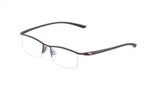 DEDING Super Slim temple eyeglasse Mens half-rim Eye glasses Metal Optical Frame For Myopia lens Mens Prescription Frame DD1459