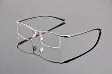 Carica l&#39;immagine nel visualizzatore di Gallery, DEDING Super Slim temple eyeglasse Mens half-rim Eye glasses Metal Optical Frame For Myopia lens Mens Prescription Frame DD1459