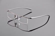 Carica l&#39;immagine nel visualizzatore di Gallery, DEDING Super Slim temple eyeglasse Mens half-rim Eye glasses Metal Optical Frame For Myopia lens Mens Prescription Frame DD1459