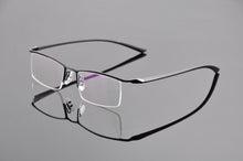 Carica l&#39;immagine nel visualizzatore di Gallery, DEDING Super Slim temple eyeglasse Mens half-rim Eye glasses Metal Optical Frame For Myopia lens Mens Prescription Frame DD1459