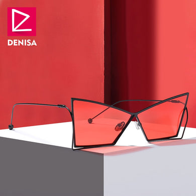 DENISA  2023 Vintage Butterfly Sunglasses Women Trendy Cat Eye Sun Glasses Girls UV400 lunette de soleil femme GZ1075