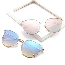 Load image into Gallery viewer, Vintage Cat Eye Sunglasses Shades For Women Trendy Retro Sun Glasses Women Mirror Eyewear Metal Frame UV400 Oculos