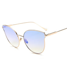 Load image into Gallery viewer, Vintage Cat Eye Sunglasses Shades For Women Trendy Retro Sun Glasses Women Mirror Eyewear Metal Frame UV400 Oculos