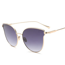 Load image into Gallery viewer, Vintage Cat Eye Sunglasses Shades For Women Trendy Retro Sun Glasses Women Mirror Eyewear Metal Frame UV400 Oculos
