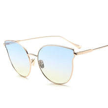 Load image into Gallery viewer, Vintage Cat Eye Sunglasses Shades For Women Trendy Retro Sun Glasses Women Mirror Eyewear Metal Frame UV400 Oculos