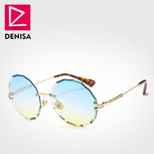 Load image into Gallery viewer, DENISA Vintage Round Sunglasses Women Men 2023 Rimless Glasses Retro Pink Sun Glasses Women UV400 zonnebril dames G18604