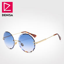 Load image into Gallery viewer, DENISA Vintage Round Sunglasses Women Men 2023 Rimless Glasses Retro Pink Sun Glasses Women UV400 zonnebril dames G18604