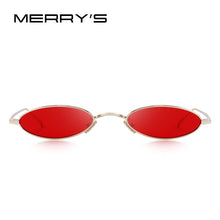 Load image into Gallery viewer, DESIGN Women Small Oval Sunglasses Red Lense UV400 Protection S6119