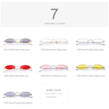 Load image into Gallery viewer, DESIGN Women Small Oval Sunglasses Red Lense UV400 Protection S6119
