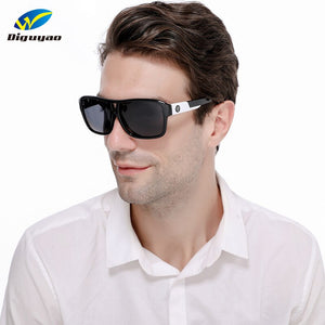 DIGUYAO Brand TR90 Men Sunglasses Polarized Rectangle Male Glasses Driving Sun Glasses Travel Fishing For Men Zonnebril With Box