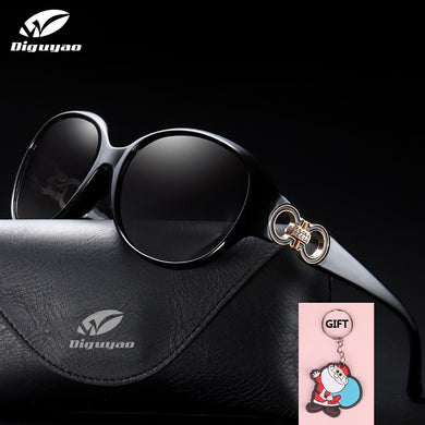 DIGUYAO  Brand design Sunglasses Diamond decoration Oval vintage sun glasses Women shades polarized uv400