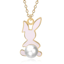 Load image into Gallery viewer, DIY Cartoon Enamel Dragon Bird Fox Rabbit Pendant Chinchilla Cat Necklace For Women Kawaii Animal Family Choker Jewelry Collares