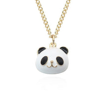 Load image into Gallery viewer, DIY Cartoon Enamel Dragon Bird Fox Rabbit Pendant Chinchilla Cat Necklace For Women Kawaii Animal Family Choker Jewelry Collares