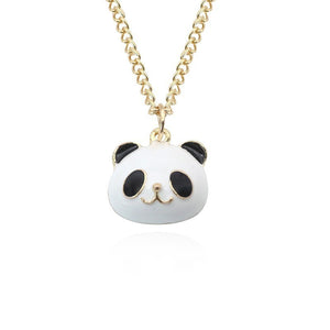 DIY Cartoon Enamel Dragon Bird Fox Rabbit Pendant Chinchilla Cat Necklace For Women Kawaii Animal Family Choker Jewelry Collares